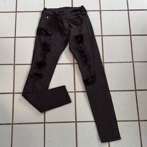 Denim & Supply Ralph Lauren Black Distressed Skinny Jeans